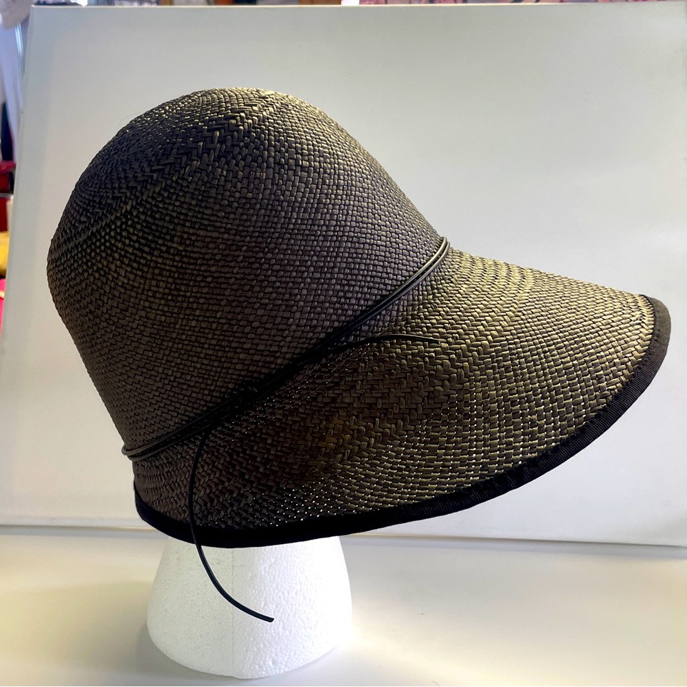 Black Straw Summer Hat - Indie Milliner Brookes Boswell